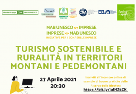 Imprese e MAB UNESCO, incontro online sul turismo sostenibile